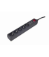 PROTECTOR CONTRA SOBRETENSIONES GEMBIRD 5 ENCHUFES 45 M NEGRO