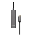 HUB AISENS USB 3.1 USB-C USB-C M-4xTIPO A H GRIS 15CM