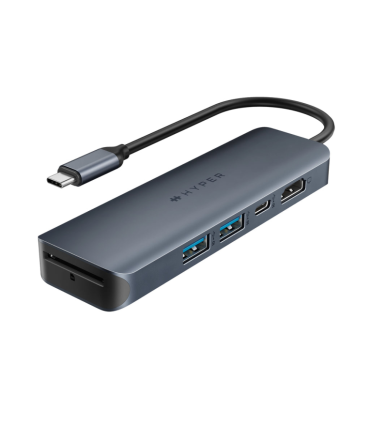 HYPER DRIVE ECOSMART GEN2 UNIVERSAL USB CR 6 IN 1 HUB W 100 W PD POWER