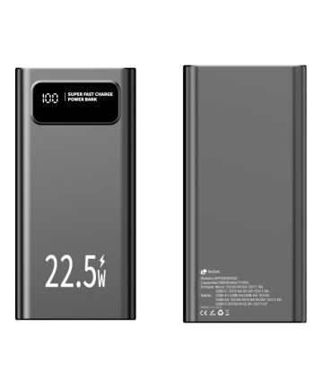 LEOTEC POWERBANK 30000MAH 225W PD20W NEG 1 USB C4USB A INC USB A A USB C