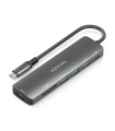 USB-C DOCK AISENS 7 EN 1 USB-C A HDMI 3XUSB-A USB-C PD 100W SD MICRO SD