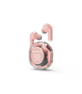 AURICULARES GEMBIRD TWST 01 PK TRANSPARENTES ROSA BT