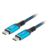 CABLE USB C 40 LANBERG MACHO MACHO 1M 240W 8K 60HZ NEGRO AZUL