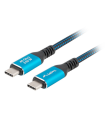 CABLE USB-C 4.0 LANBERG MACHO/MACHO 1M 240W 8K 60HZ NEGRO/AZUL