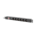 REGLETA LANBERG 1U 16A RACK 19 6X SOCKET SCHUKO NEGRO 2M