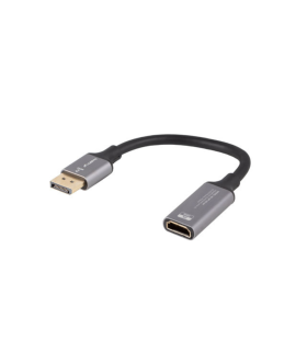 ADAPTADOR LANBERG 8K DISPLAYPORT MACHO HDMI HEMBRA 20CM
