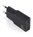 CARGADOR AISENS GAN ULTRA DELGADO 30W 2XUSB-C PD3.0 QC4.0 NEGRO