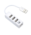 HUB EWENT USB 2.0 HIGH SPEED USB-A 4 PUERTOS BLANCO