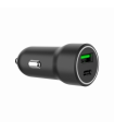 CARGADOR RAPIDO PARA COCHE GEMBIRD CON 2 PUERTOS USB, TIPO C PD, 20 W, NEGRO