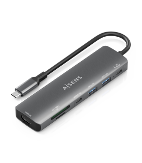USB C DOCK AISENS 7 EN 1 USB C A HDMI 2XUSB A USB C PD 100W SD MICRO SD