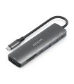 USB-C DOCK AISENS 7 EN 1 USB-C A HDMI 2XUSB-A USB-C PD 100W SD MICRO SD