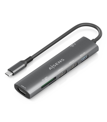 USB C DOCK AISENS 7 EN 1 USB C A HDMI 2XUSB A USB A PD 100W SD MICRO SD