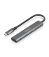HUB AISENS USB 31 USB C USB C M 4XTIPO A H GRIS 15CM