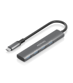 HUB AISENS USB 3.1 USB-C USB-C/M-4XTIPO A/H GRIS 15CM