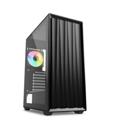 CAJA GAMING ATX SHARKOON VK3 RGB 2XUSB 1XTRRS SN FUENTE NEGRO