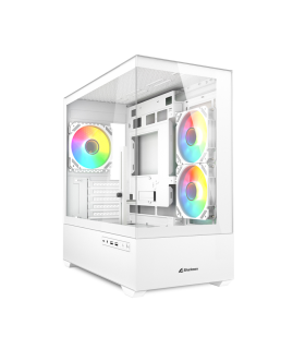 CAJA GAMING MATX SHARKOON MK6 RGB 3XVENT 120MM 2XUSB SN FUENTE BLANCO