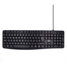 TECLADO EWENT BUSINESS ESPANOL ESCRITURA SILENCIOSA USB NEGRO