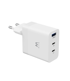 CARGADOR MOVIL EWENT CARGA RAPIDA PUERTOS 2 USB C Y 1 USB A 65W BLANCO