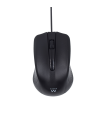 Ratón Ewent Negro, 1000 DPI, con cable USB