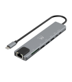 HUB EWENT USB 3.2 GEN1 USB-C DOCK 8-1 HDMI 4K 2XUSB-C 2XUSB-A LAN CARD READER