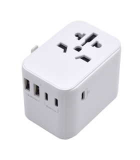 CARGADOR MOVIL EWENT ADAPTADOR DE VIAJE EU USA UK AUS 2 P USB Y 3 TYPE C