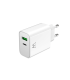 CARGADOR MOVIL EWENT CARGA RAPIDA PUERTOS USB C Y USB A 30W BLANCO
