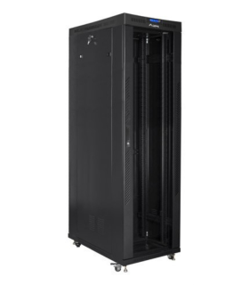 ARMARIO LANBERG RACK 19 42U 600X1200 FLAT PACK NEGRO PUERTA CRISTAL CON LCD