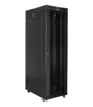 ARMARIO LANBERG RACK 19 42U 600X1200 FLAT PACK NEGRO PUERTA CRISTAL CON LCD