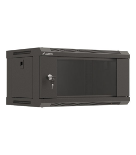 ARMARIO LANBERG MURAL RACK 19 4U 540X350 FLAT PACK NEGRO PUERTA CRISTAL