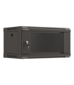 ARMARIO LANBERG MURAL RACK 19" 4U 540X350 FLAT PACK NEGRO PUERTA CRISTAL