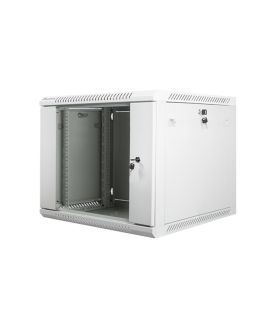 ARMARIO LANBERG MURAL 9U 600X600 RACK 19 FLAT PACK V2 PUERTA CRISTAL GRIS