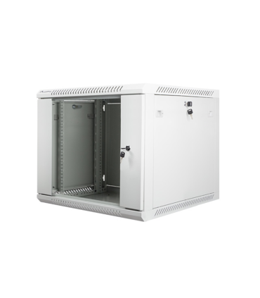 ARMARIO LANBERG MURAL 9U 600X600 RACK 19 FLAT PACK V2 PUERTA CRISTAL GRIS