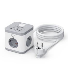 REGLETA CUBO EWENT BLOQUE 3 TOMAS SHUCKO 2 USB A 2USB C