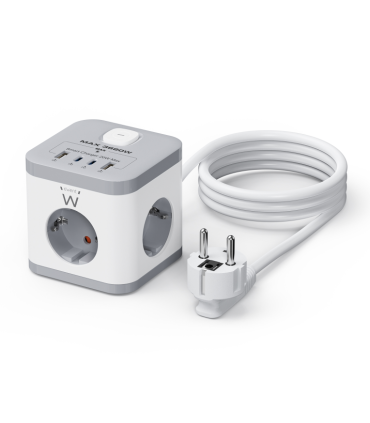 REGLETA CUBO EWENT BLOQUE 3 TOMAS SHUCKO 2 USB A 2USB C