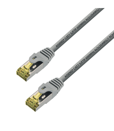 CABLE RED AISENS LATIGUILLO RJ45 LSZH CAT7 SFTP PIMF 25CM GRIS