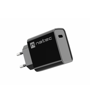 CARGADOR NATEC RIBERA 20W 1XUSB C PD30 QC30 NEGRO