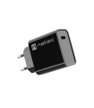 CARGADOR NATEC RIBERA 20W 1XUSB-C PD3.0 QC3.0 NEGRO