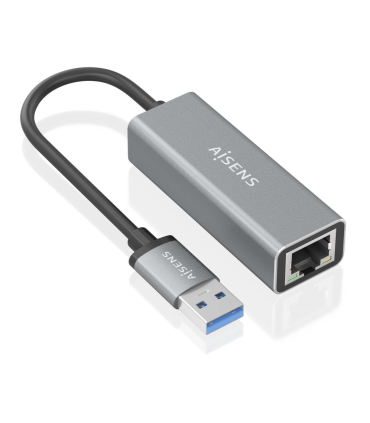 CONVERSOR AISENS USB 30 A ETHERNET GIGABIT 10 100 1000 GRIS 15CM