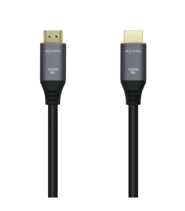 CABLE HDMI AISENS V21 ULTRA ALTA VELOCIDAD 8K60HZ M M 15M GRIS NEGRO