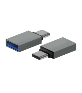 MINI ADAPTADOR AISENS ALUMINIO USB 32 GEN1 3A USB C M A H GRIS