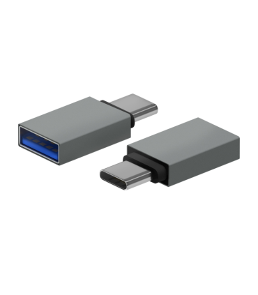 MINI ADAPTADOR AISENS ALUMINIO USB 32 GEN1 3A USB C M A H GRIS