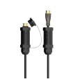 CABLE HDMI AISENS V2.1 OPTICO ACTIVO AOC ARMADURA 8K60HZ M/M 30M NEGRO