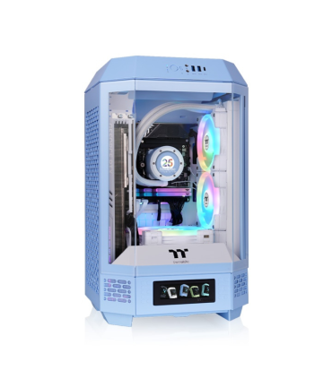 CAJA GAMING THERMALTAKE MINI ITX TOWER 250 2XVENT 120MM SNFUENTE AZUL HYDRANGEA