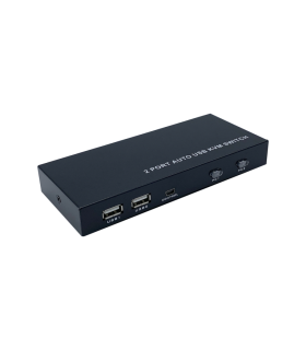 CONMUTADOR KVM AISENS HDMI 4K60HZ USB 1U 2PC CON ALIMENTACION NEGRO