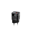CARGADOR PARED USB-C/PD + USB-A/QC 20W NEGRO