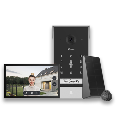 EZVIZ VIDEOPORTERO WIFI EP7 2K BATERIA EXTERIOR CON PANEL SOLAR NEGRO PLATA