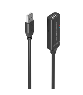 CABLE AISENS USB 20 PROLONGADOR AMPLIFICADOR A M A H NEGRO 10M