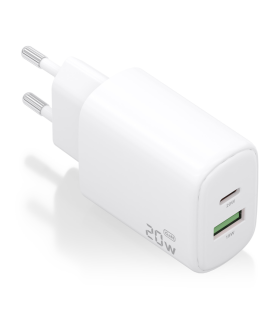 CARGADOR AISENS GAN 20W 1XUSB C PD30 1XUSB A QC30 BLANCO