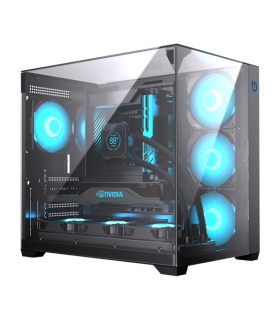 CAJA ATX HIDITEC GAMING SKY BLACK USB 31 TYPE C
