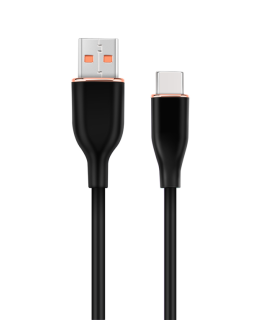 CABLE DE CARGA Y DATOS GEMBIRD USB TIPO C DE SILICONA PREMIUM 15 M NEGRO